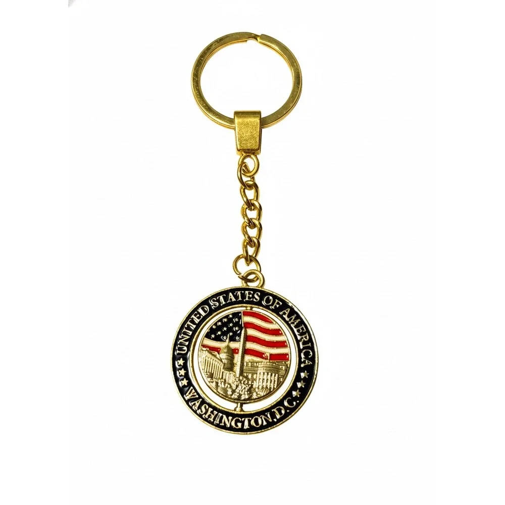 United States of America Washington DC‎ Souvenir Keychain Emblem Flag Dome